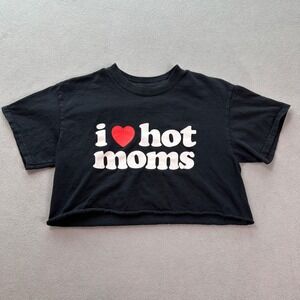 Danny Duncan I Love Hot Moms Cropped T Shirt Black Size Medium Youtube Baby Tee